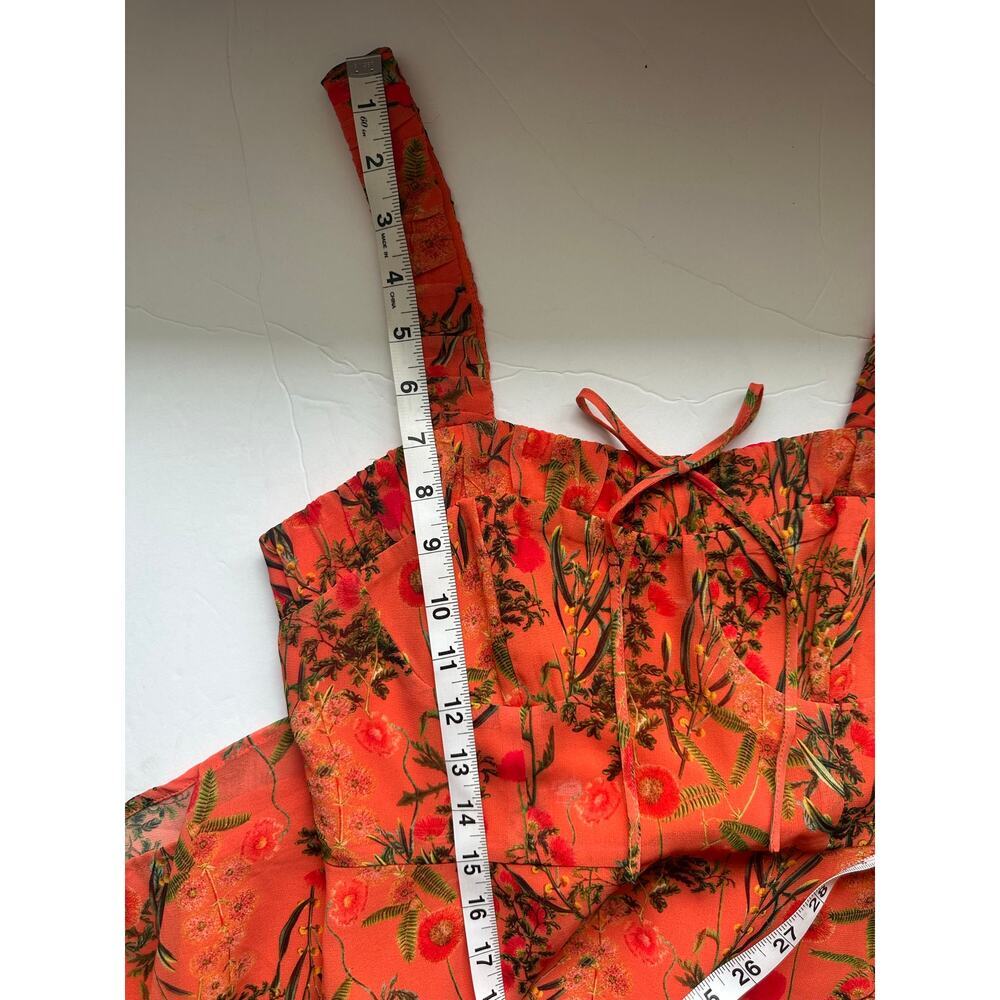 Gianni Bini Jane Orange
Floral Sleeveless A-line
Dress - Size 4 - Picture 6 of 10